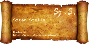 Sztán Stella névjegykártya